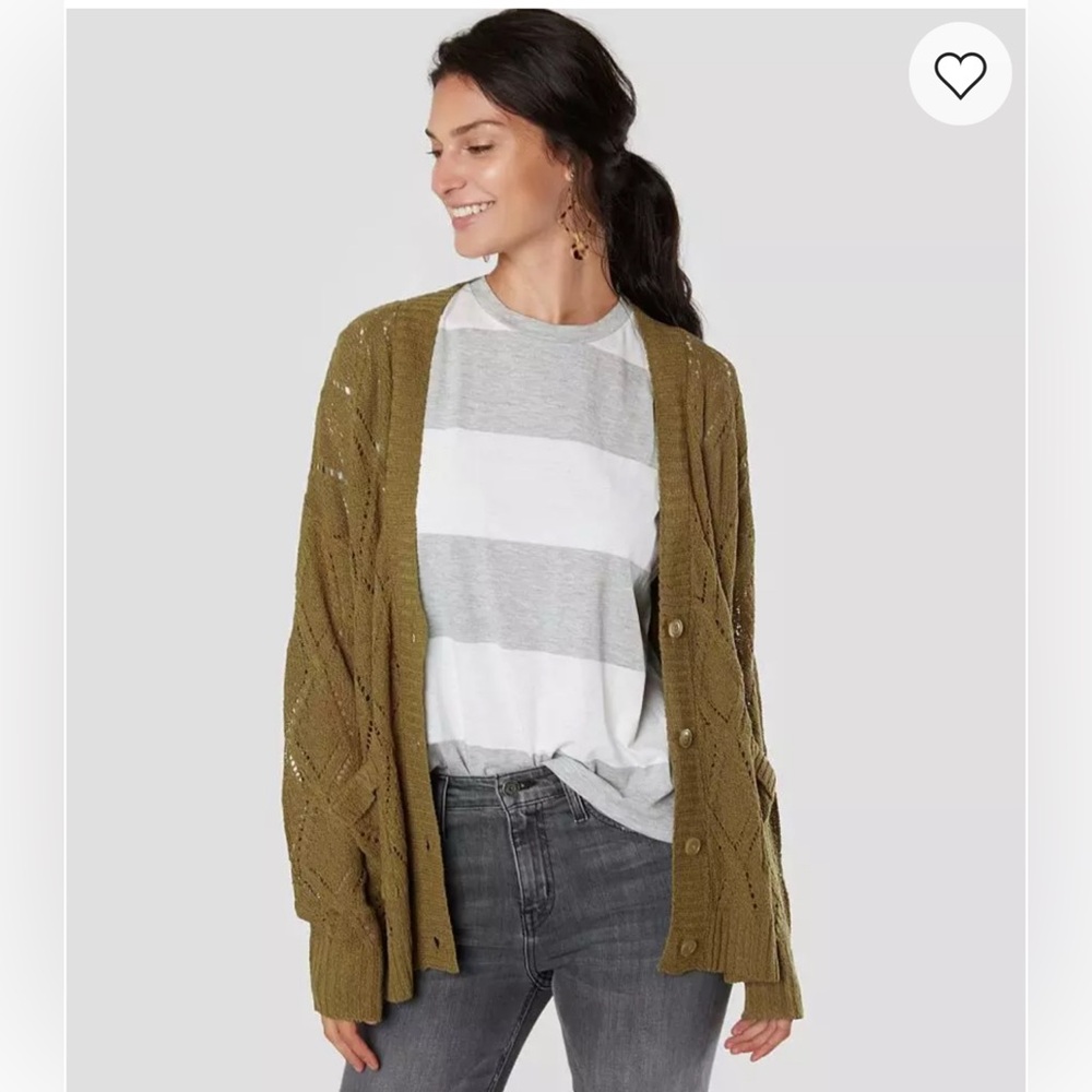 NWT! Daytrip | Open Stitch Argyle Cardigan Sweater